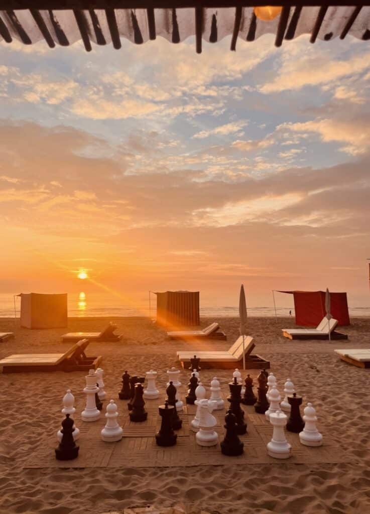 Zonsondergang op south beach bij paal 69