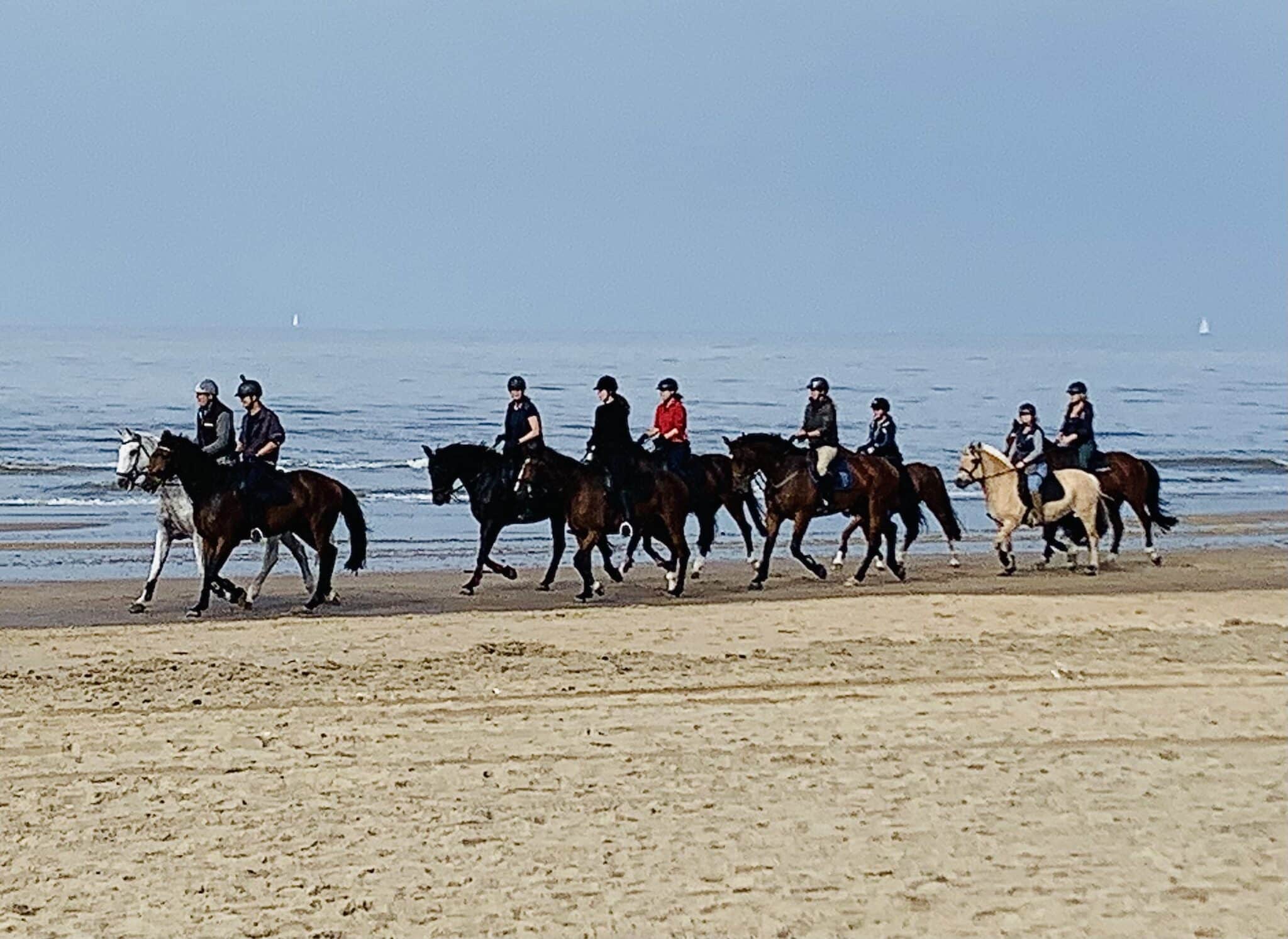 Paardrijden op het strand