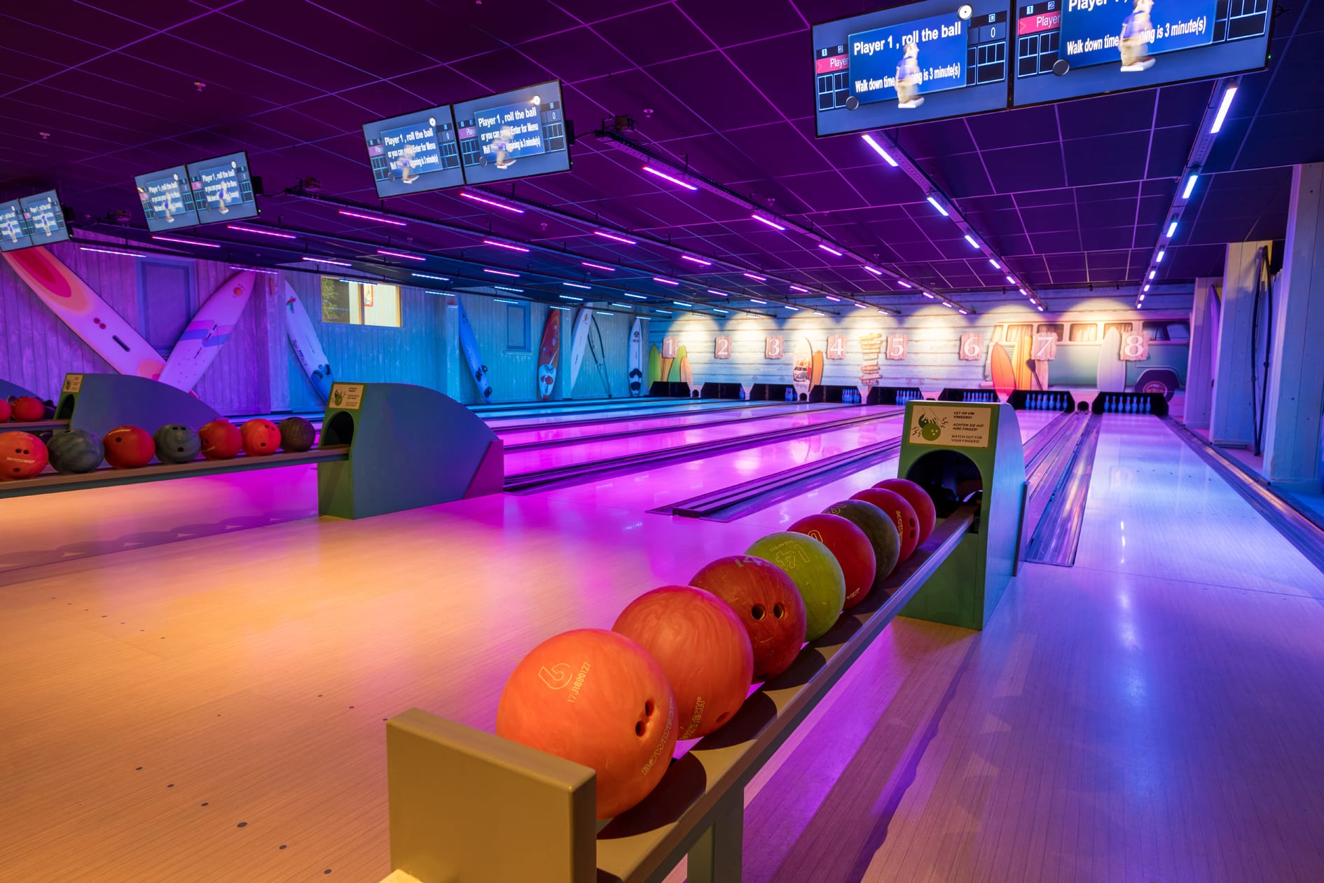 Bowlen bij de bowlingbaan van Center Parcs Zandvoort