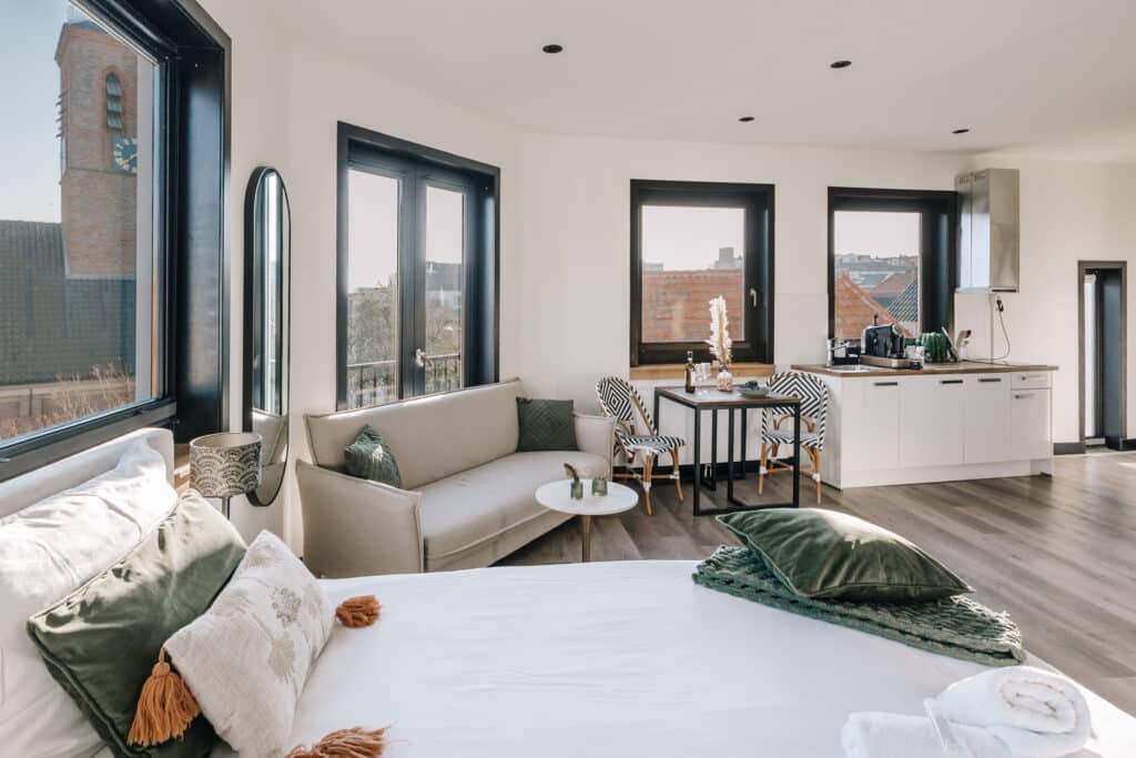 Interieurfoto van een van de kamers in hotel Le Bar